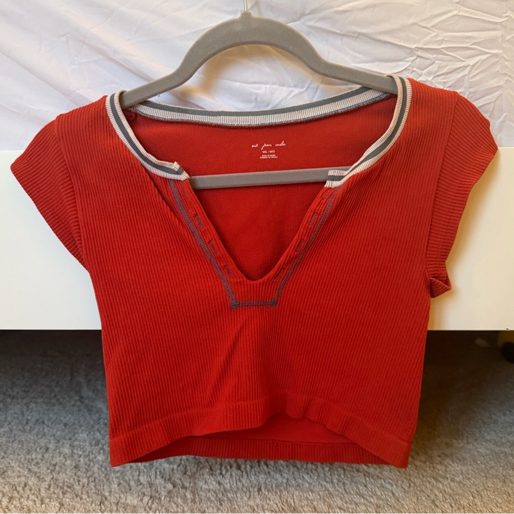 Urban outfitters red crop top